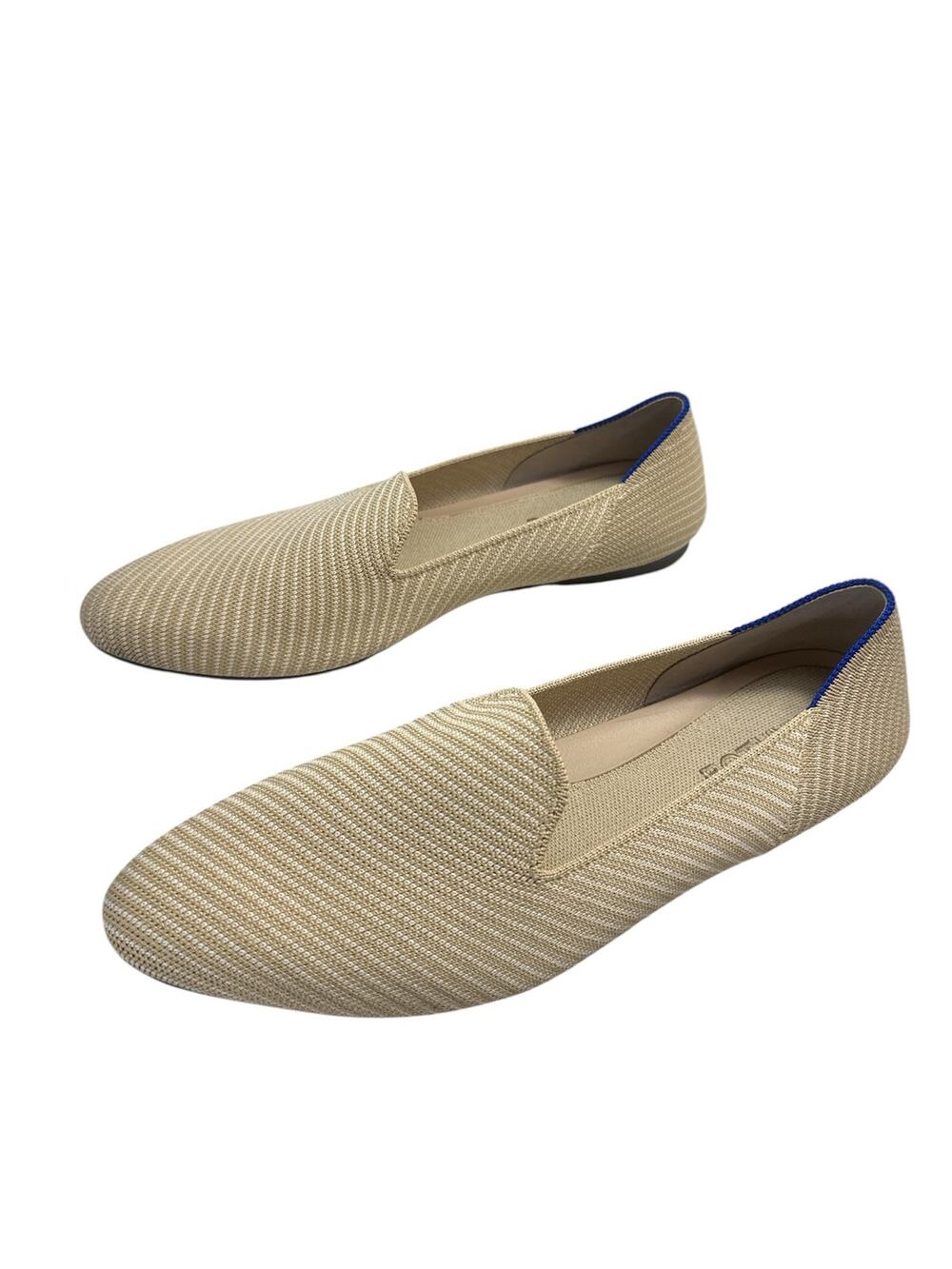 Rothy’s The Almond Loafer Chai Twill Beige Knit Slip On Flats Women’s 9.5